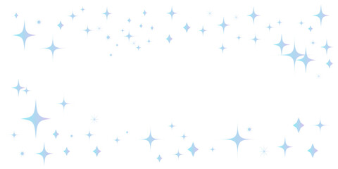 Fototapeta premium 青色のキラキラした背景イラスト 星空 