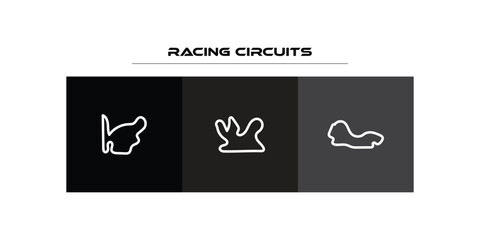 Qatar F1 Grand Prix Circuit for vector on white and black background