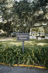 Lafayette Square in historic Savannah, Georgia