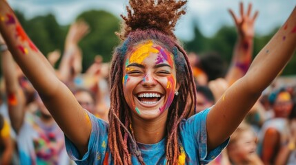 Volunteering for cultural festivals, showing enthusiastic participants