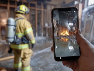 AR assistance navigating fire scenes for firefighters