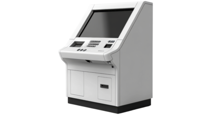ATM machine isolated on white background