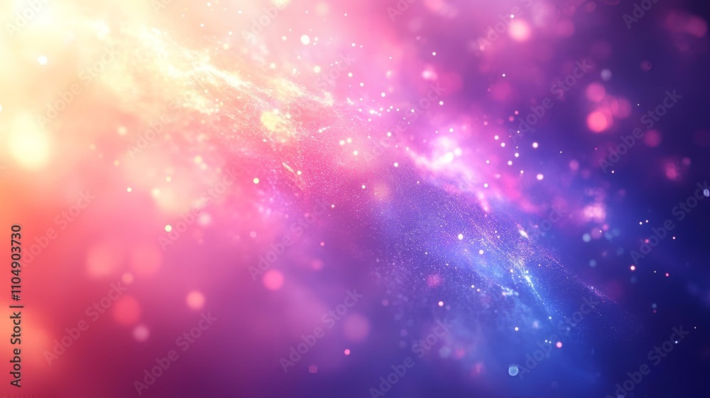 Wall mural elegant bokeh abstract background with soft, blurred lights and gentle glow, creating a sophisticate