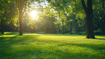 Fototapeta premium Environmental sustainability visuals, green spaces and clean air