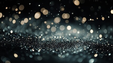 Elegant new year's eve background with sparkling white glitter and soft bokeh lights, creating a festive and magical atmosphere for celebrations and holiday designs