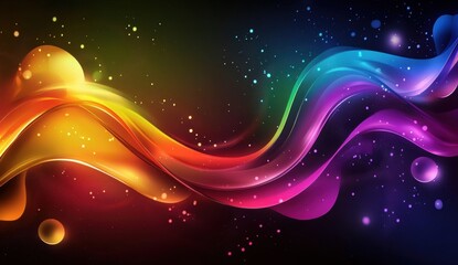 Obraz premium Vibrant Abstract Background with Colorful Waves and Glowing Lights Perfect for Artistic and Creative Projects