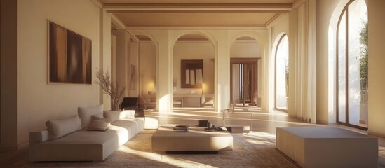 Sunlit Minimalist Living Room Interior Design