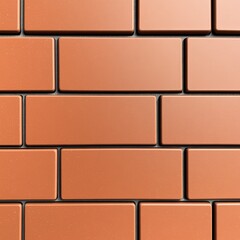Obraz premium Seamless texture of orange bricks with dark grout.