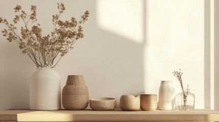 Fototapeta premium Voluntary simplicity, lifestyle depicted with minimal essentials
