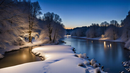 river in winter