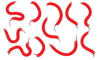 Squiggles with circles seamless pattern. Brush drawn bold curved lines, waves and swirls. Abstract geometric background with organic bold lines. Creative childish scribble backdrop, doodles.