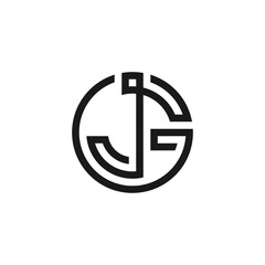 creative letter JG logo design inspiration