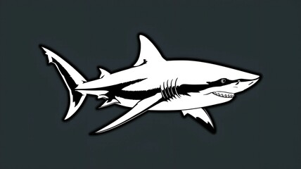 Fototapeta premium a great white shark. Great white sharks are one of the largest predatory fish in the world.