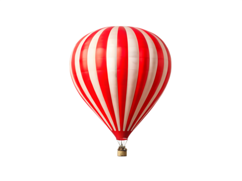 Hot air balloon isolated on white background as transparent. PNG. AI GENERATED - Powered by Adobe