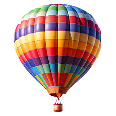 Naklejka premium Hot air balloon isolated on white background as transparent. PNG. AI GENERATED
