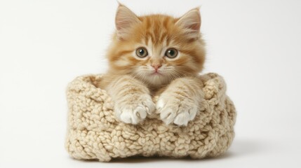 Obraz premium Cheerful Kitten Being Comforted by Caring Vet