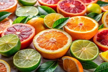 Fototapeta premium Fresh Citrus Slice Night Photography - Healthy Eating, Summer Vibes