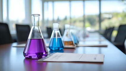 Laboratory Research: Chemical Experiments and Scientific Discovery in a Modern Conference Room Setting