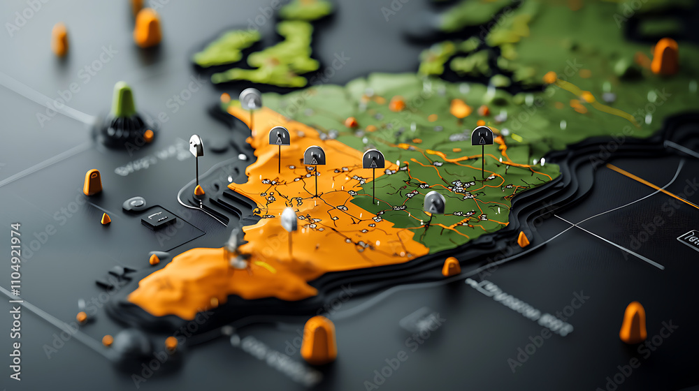 Poster exploring geographic diversity interactive map of europe digital visualization technology-driven env