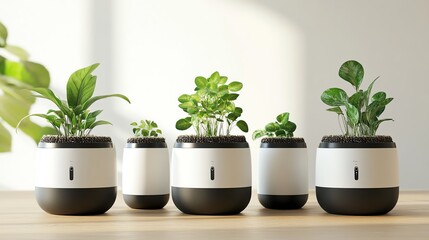 Fototapeta premium Smart pots for growing indoor plants