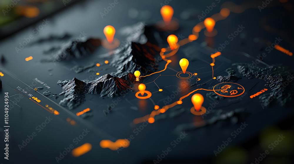 Poster exploring innovative mapping technology in geographic data visualization digital mapping scenic envi