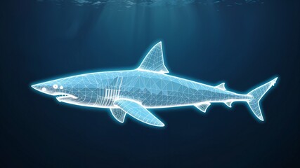 Naklejka premium a great white shark. Great white sharks are one of the largest predatory fish in the world.