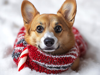 Christmas-themed toys for pets, like chew toys shaped like snowmen, reindeer, or candy canes, or interactive toys with holiday designs.