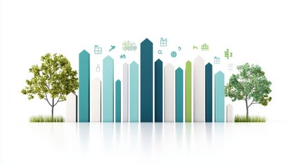 A horizontal bar graph with blue bars of varying lengths, representing data points, comparisons, and trends over time.