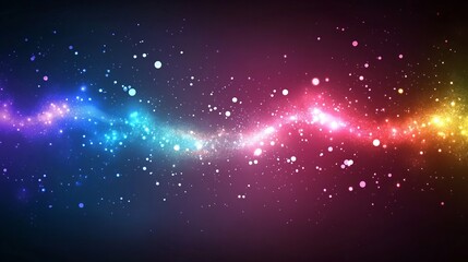 Fototapeta premium New year's celebration background with blurred holographic sparkles and soft lights, creating a festive atmosphere for holiday events, parties, and digital designs