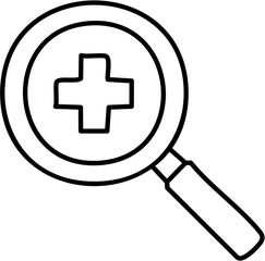 Magnification Outline Icon