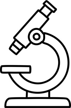 black outline microscope science equipment clip art preview
