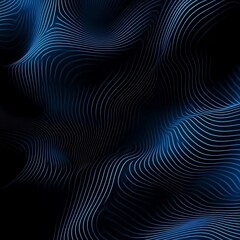 abstract wavy blue background. waves from many lines. digital