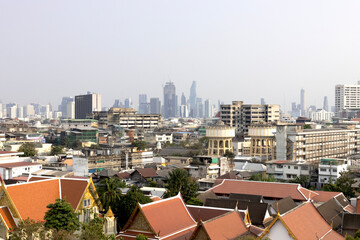 The view of the old city in Bangkok, Thailand