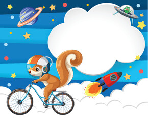 Space Adventure with Biking Squirrel