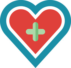 Obraz premium A clean and modern heart care vector design symbolizing love, health, and wellness, perfect for medical and humanitarian projects.