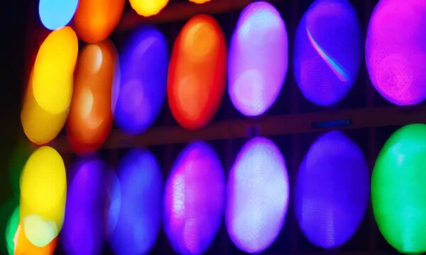 Colorful Retro Disco Light Wall Loop Background
generative AI
