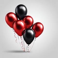 black and red balloons