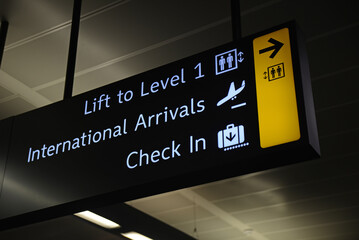 Airport signage
