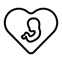 Fototapeta premium Baby Line Icon