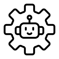 Bot Helper Line Icon