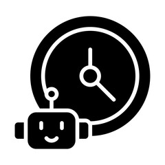 Bot Time Solid Icon