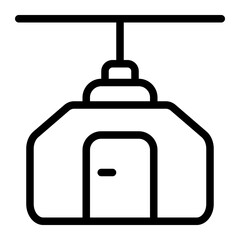 Cable Car Line Icon