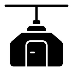 Cable Car Solid Icon