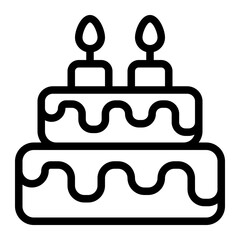 Cake Line Icon