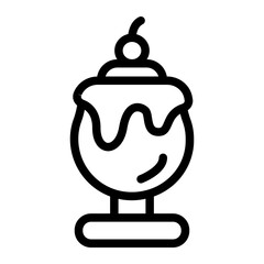 Chocolate Shick Line Icon