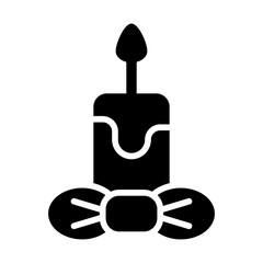 Christmas Candle Solid Icon