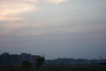 A clear sky in the daytime