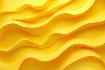 Obraz premium Abstract wavy yellow background with flowing lines and soft textures, creating a bright and dynamic visual, perfect 