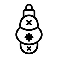 Christmas Light Line Icon