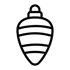 Christmas Light Line Icon